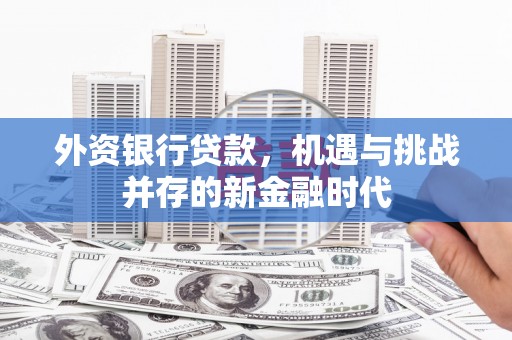 华宁外资银行贷款，机遇与挑战并存的新金融时代