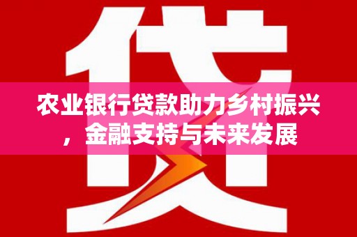 华宁农业银行贷款助力乡村振兴，金融支持与未来发展