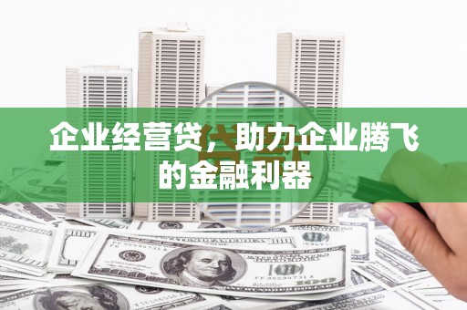华宁企业经营贷，助力企业腾飞的金融利器