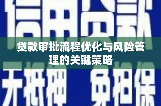 华宁贷款审批流程优化与风险管理的关键策略