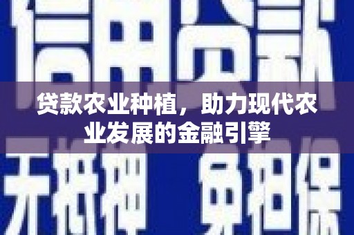 华宁贷款农业种植，助力现代农业发展的金融引擎