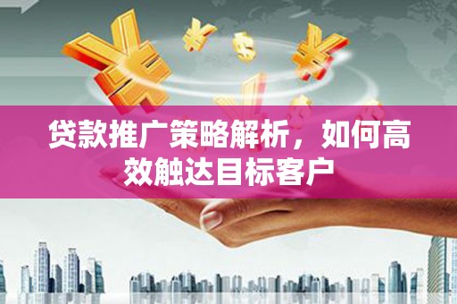华宁贷款推广策略解析，如何高效触达目标客户