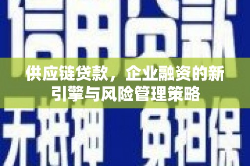华宁供应链贷款，企业融资的新引擎与风险管理策略