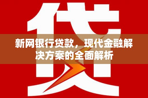 华宁新网银行贷款，现代金融解决方案的全面解析