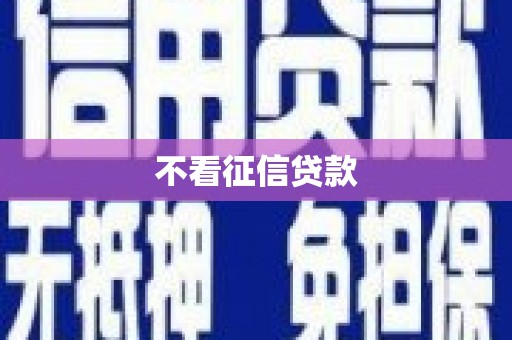 华宁不看征信贷款